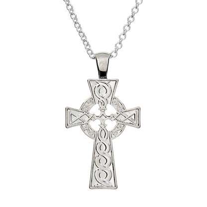 Silver Plated Carrick Silverware Celtic Cross necklace