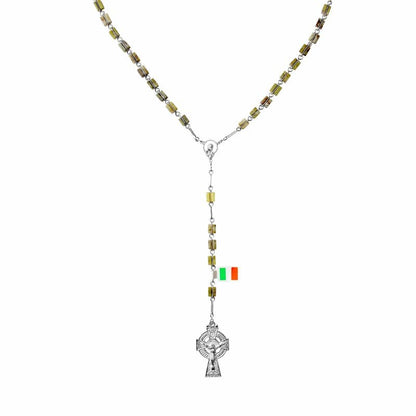 Connemara Marble Square Beads Full Rosary