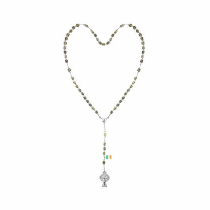Connemara Marble Square Beads Full Rosary