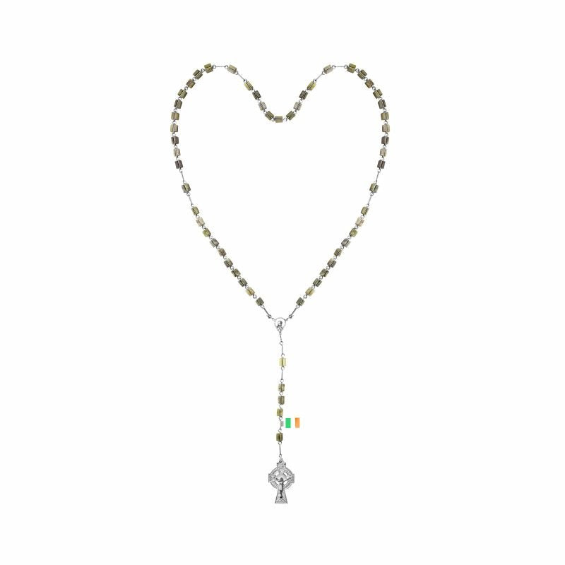 Connemara Marble Square Beads Full Rosary