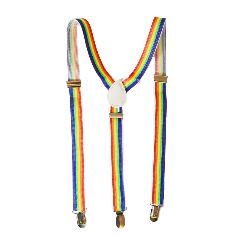 Pride Elastic Suspenders With Metal Clips