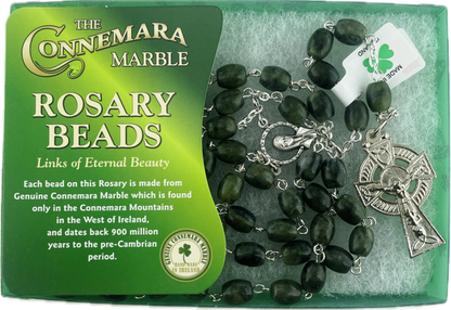 Connemara Marble Oval Beads Full Rosary