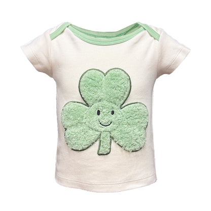 Shamrock Cream and Green Plush Baby T-Shirt