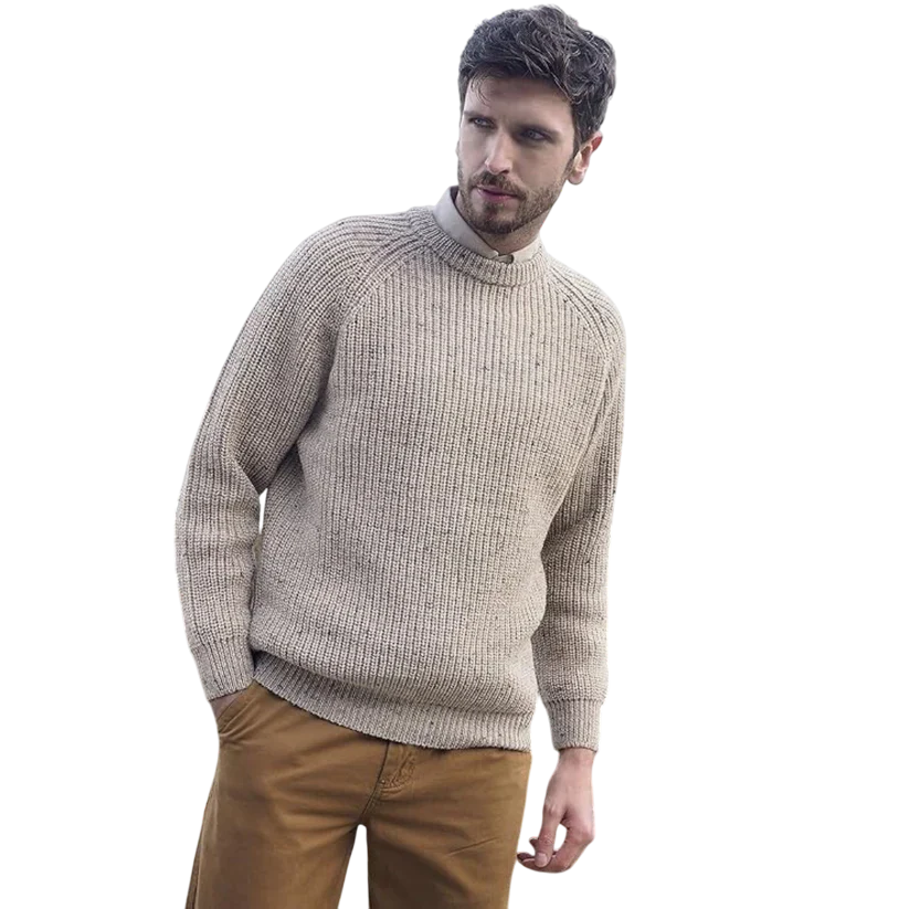 Men's Fisherman Ribbed Aran Skiddaw Sweater