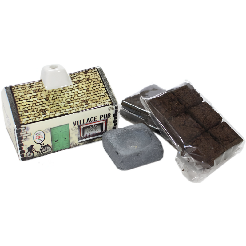 Irish Pub Peat Incense Burner Set