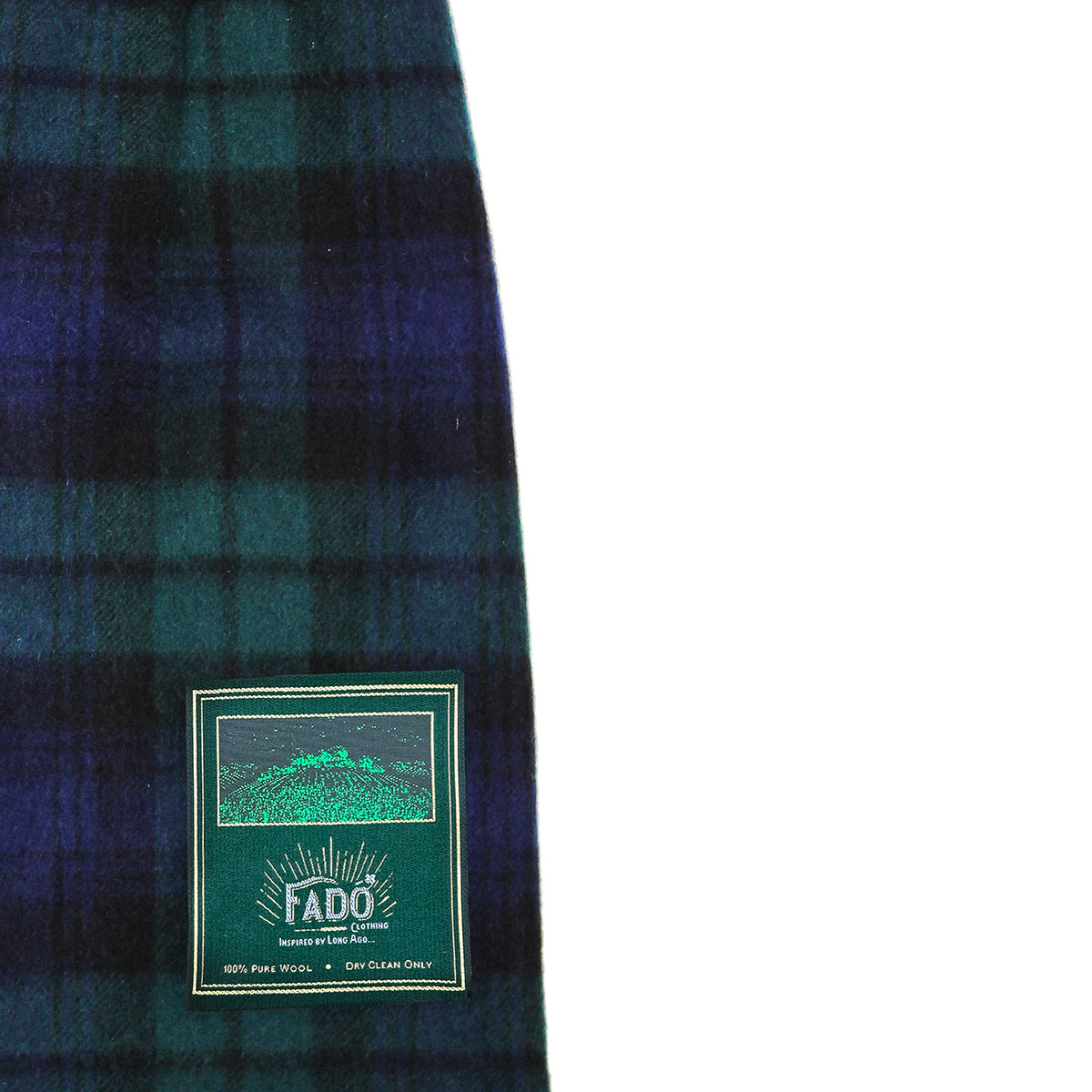 Brushed Woollen Tartan Scarf Blackwatch 
