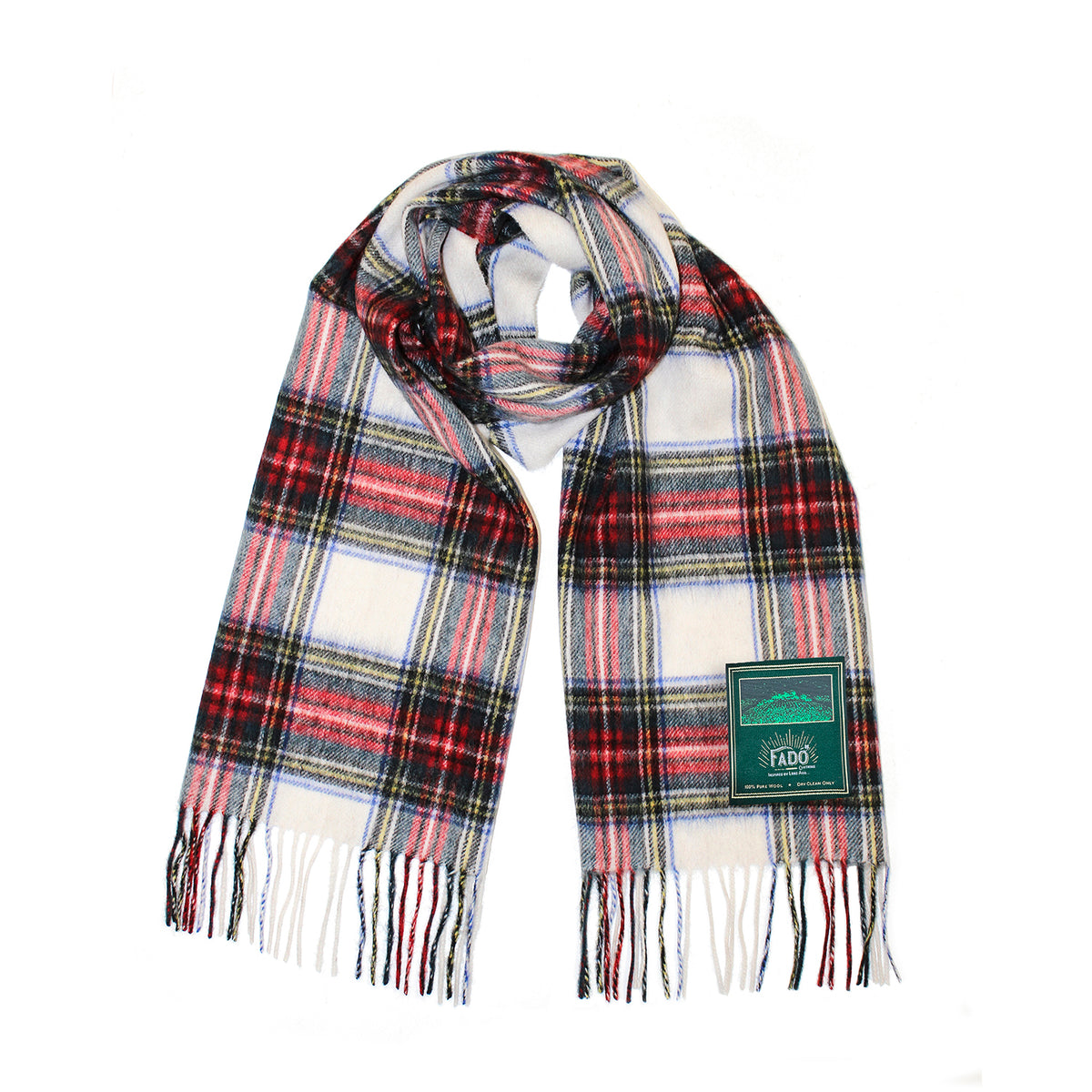 Carrolls Irish Designs Wool Scarf White