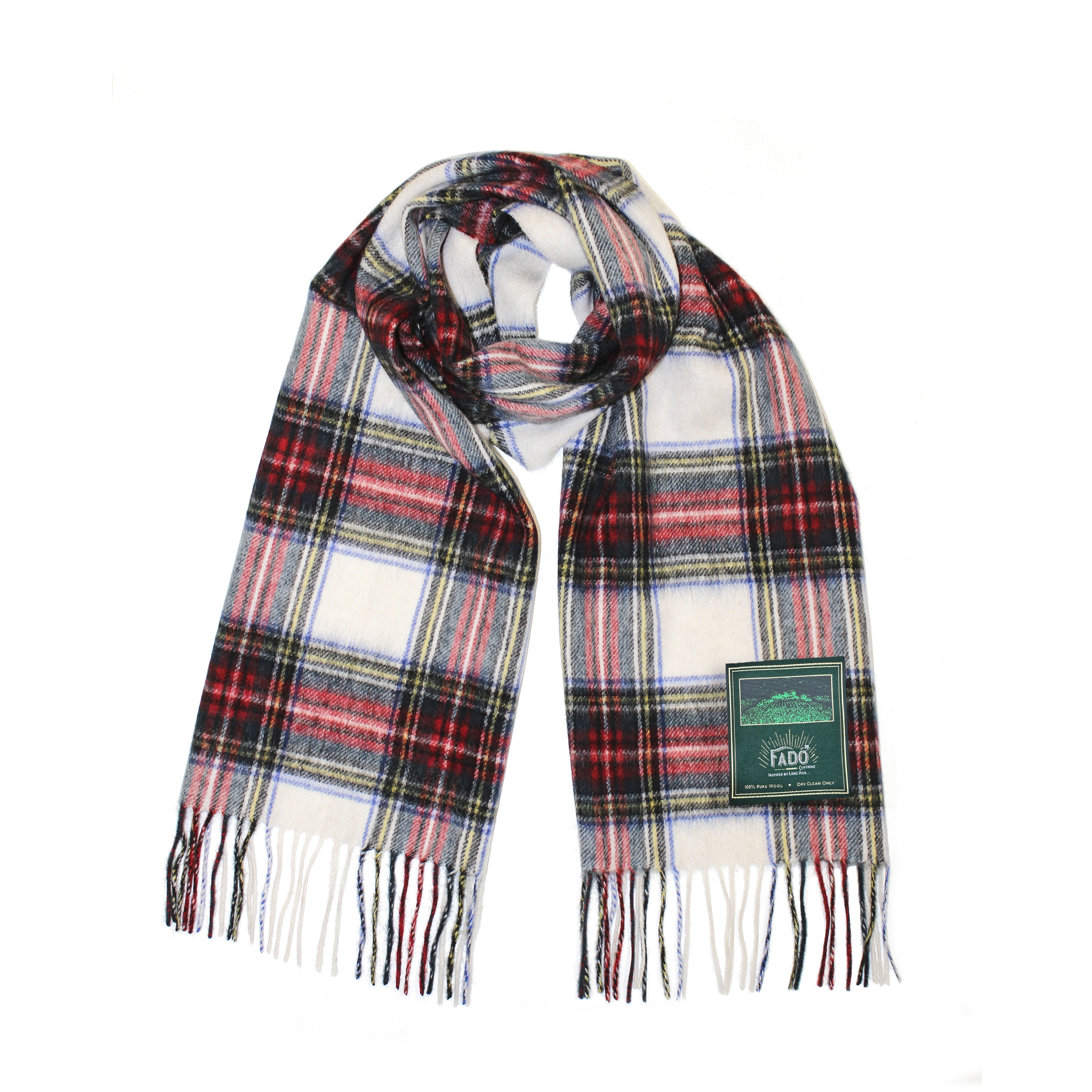 Carrolls Irish Designs Wool Scarf White