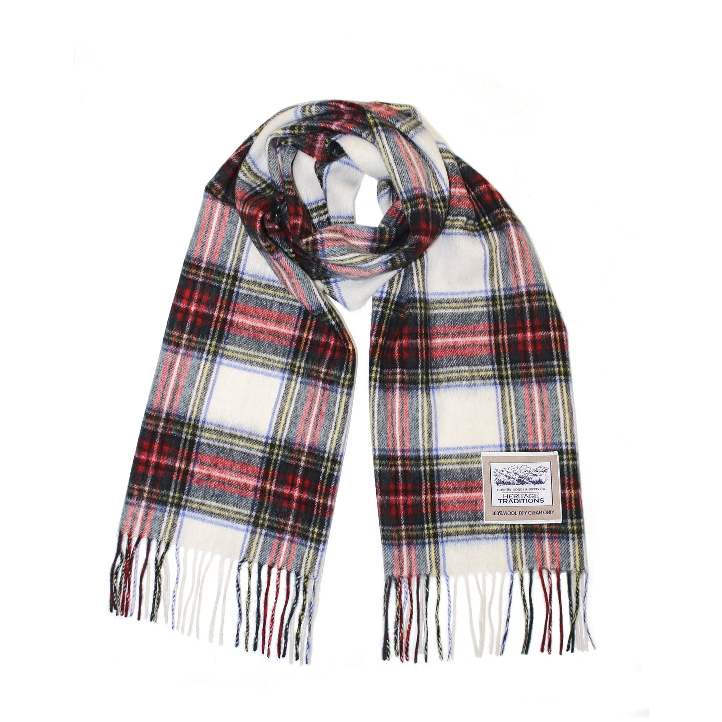 Carrolls Irish Designs Wool Scarf White