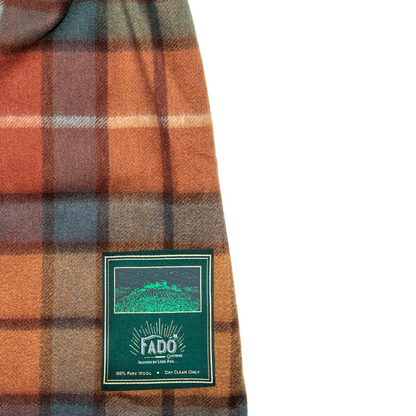 Autumn Checkered Brushed Wool Scarf