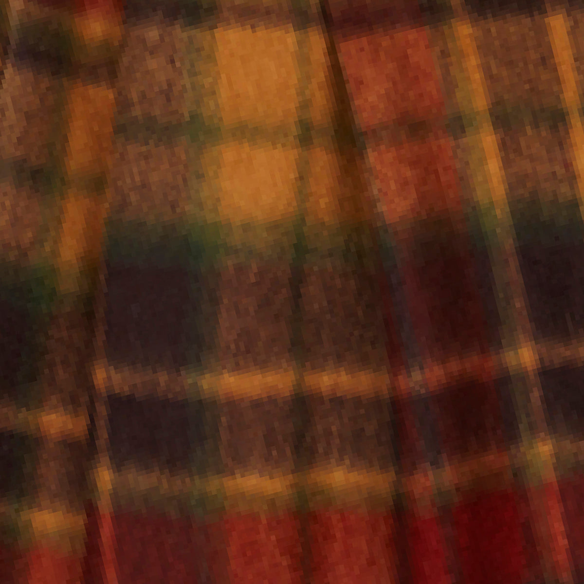 Antique Buchanan Red & Beige Tartan Wool Scarf 