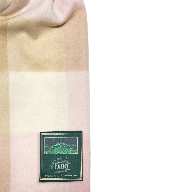 Brushed Woollen Scarf Camel Rose 