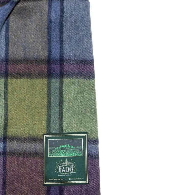 Brushed Wool Check Scarf 
