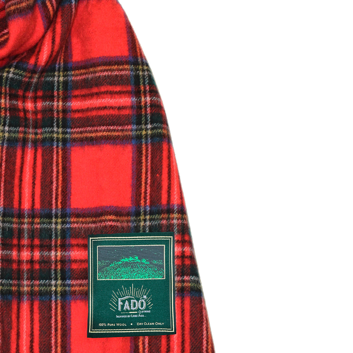 Heritage Traditions Wool Scarf With Red Green And Blue Design 12 X 66