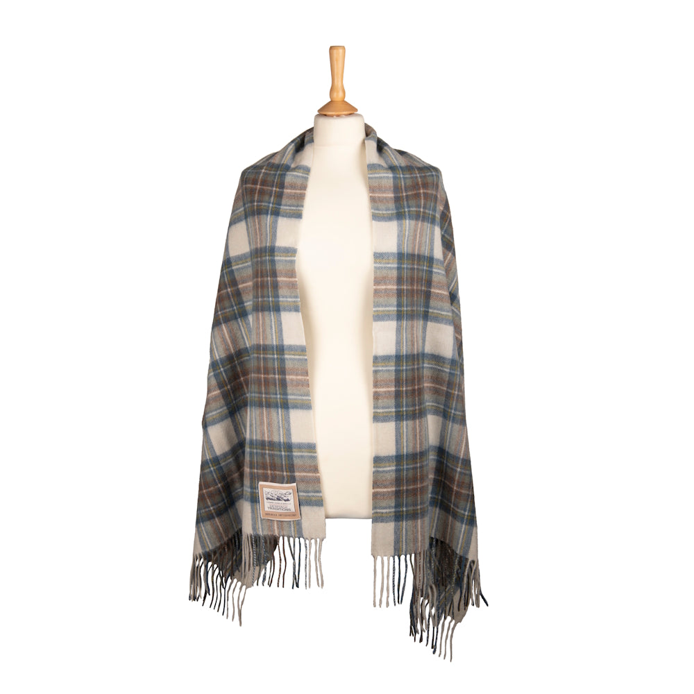 Muted Dress Stewart Tartan Wool Stole 