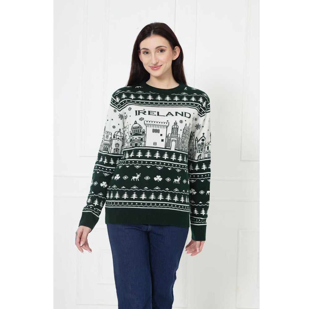 Green & Latte Christmas Jumper