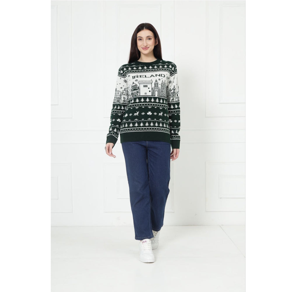 Green & Latte Christmas Jumper
