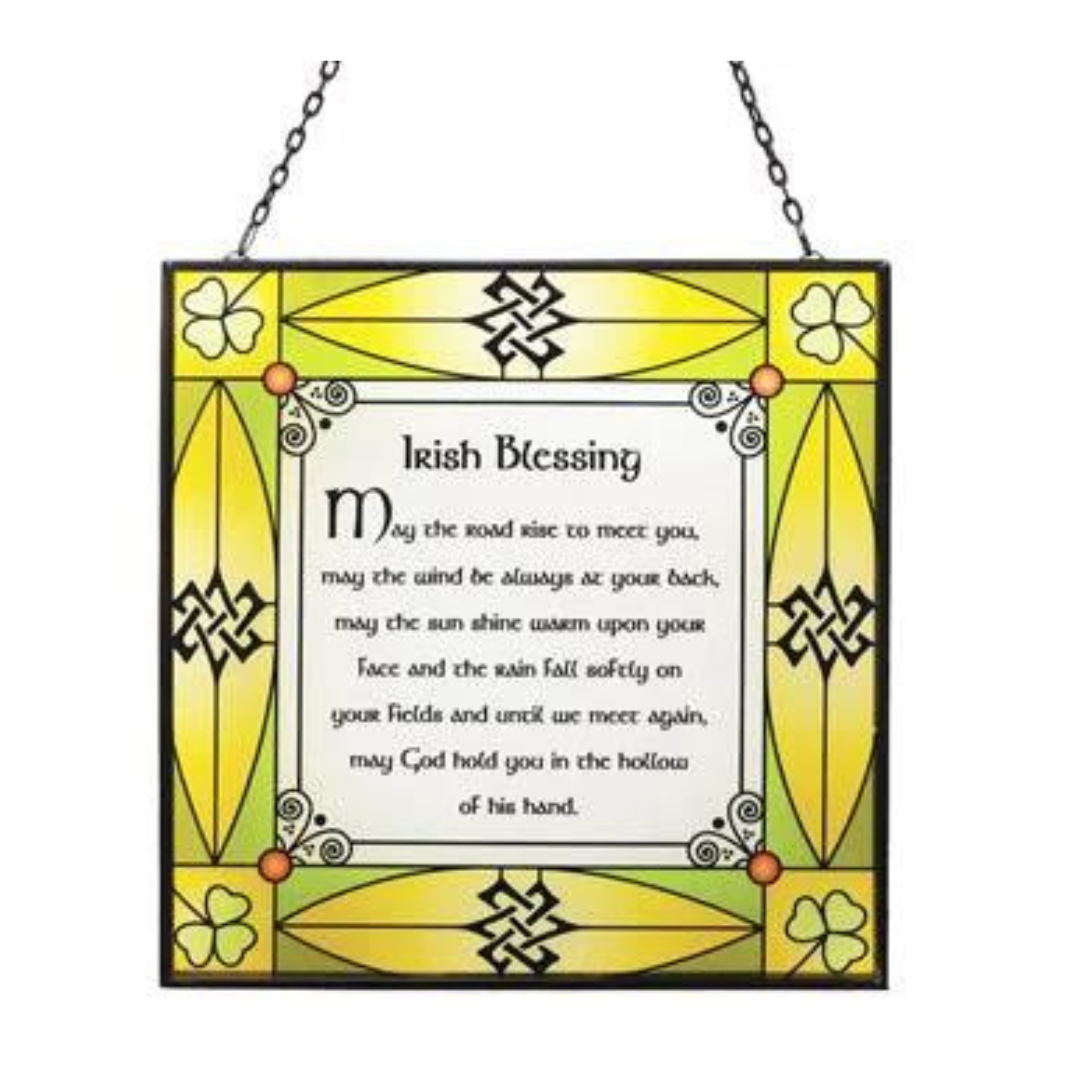 Irish Window Topper Irish Blessing Stained Glass Window Plaque – Carrolls Irish Gifts USA