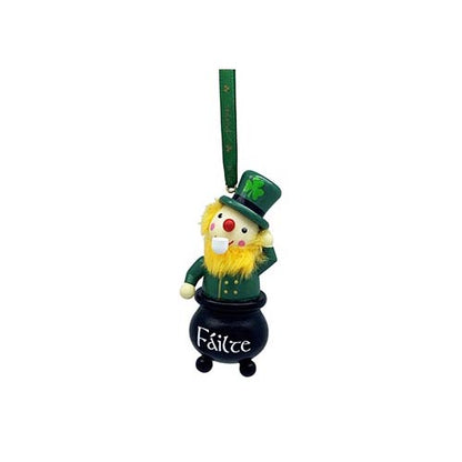 Leprechaun Fáilte Wooden Ornament