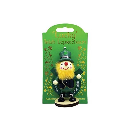 Leprechaun Horseshoe Wooden Ornament