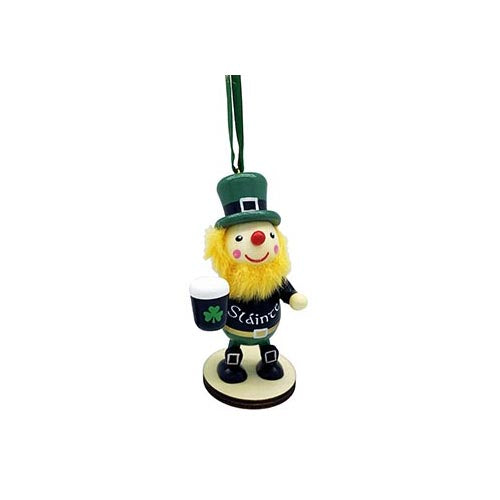 Leprechaun Pint Wooden Ornament