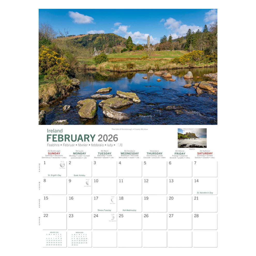 Real Ireland A4 Calendar 2026 