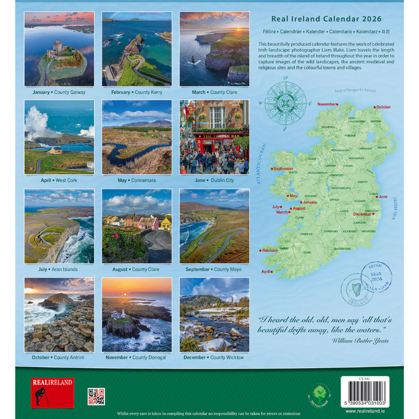 Real Ireland Large Calendar 2026