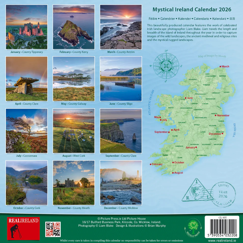 Mystical Ireland A5 Calendar 2026