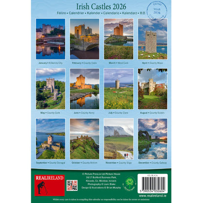 Irish Castles Slim Calendar 2026