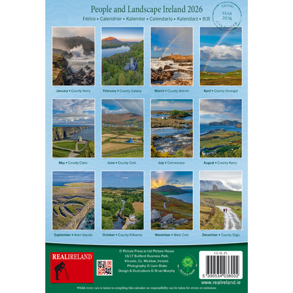Ireland People & Landscape Slim Calendar 2026