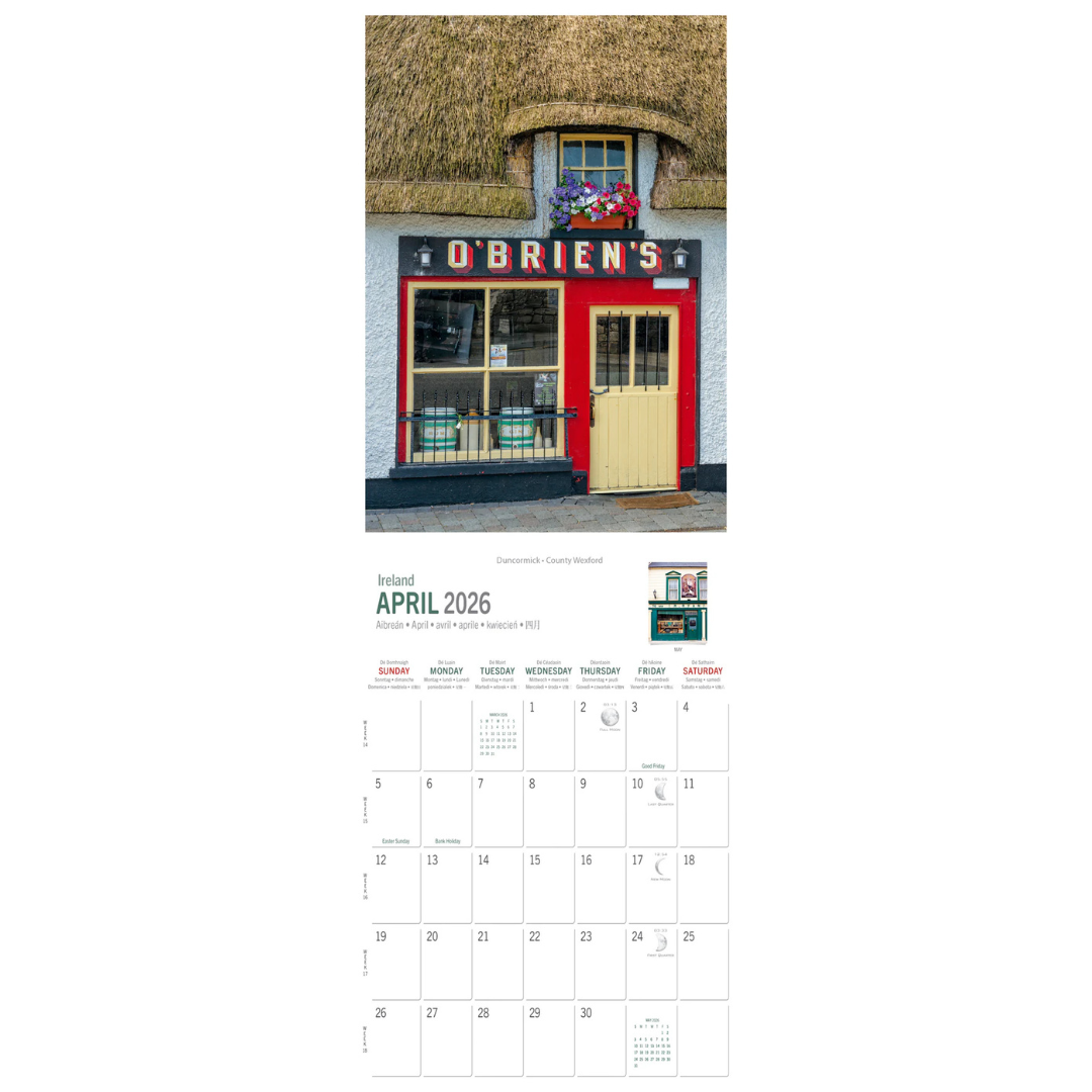 Irish Pubs & Signs Slim Calendar 2026