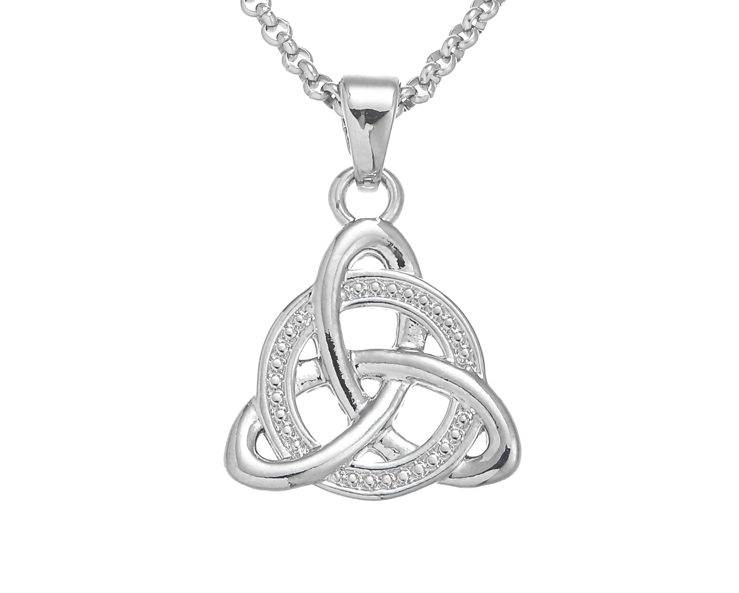Trinity Knot and Circle Design Pendant