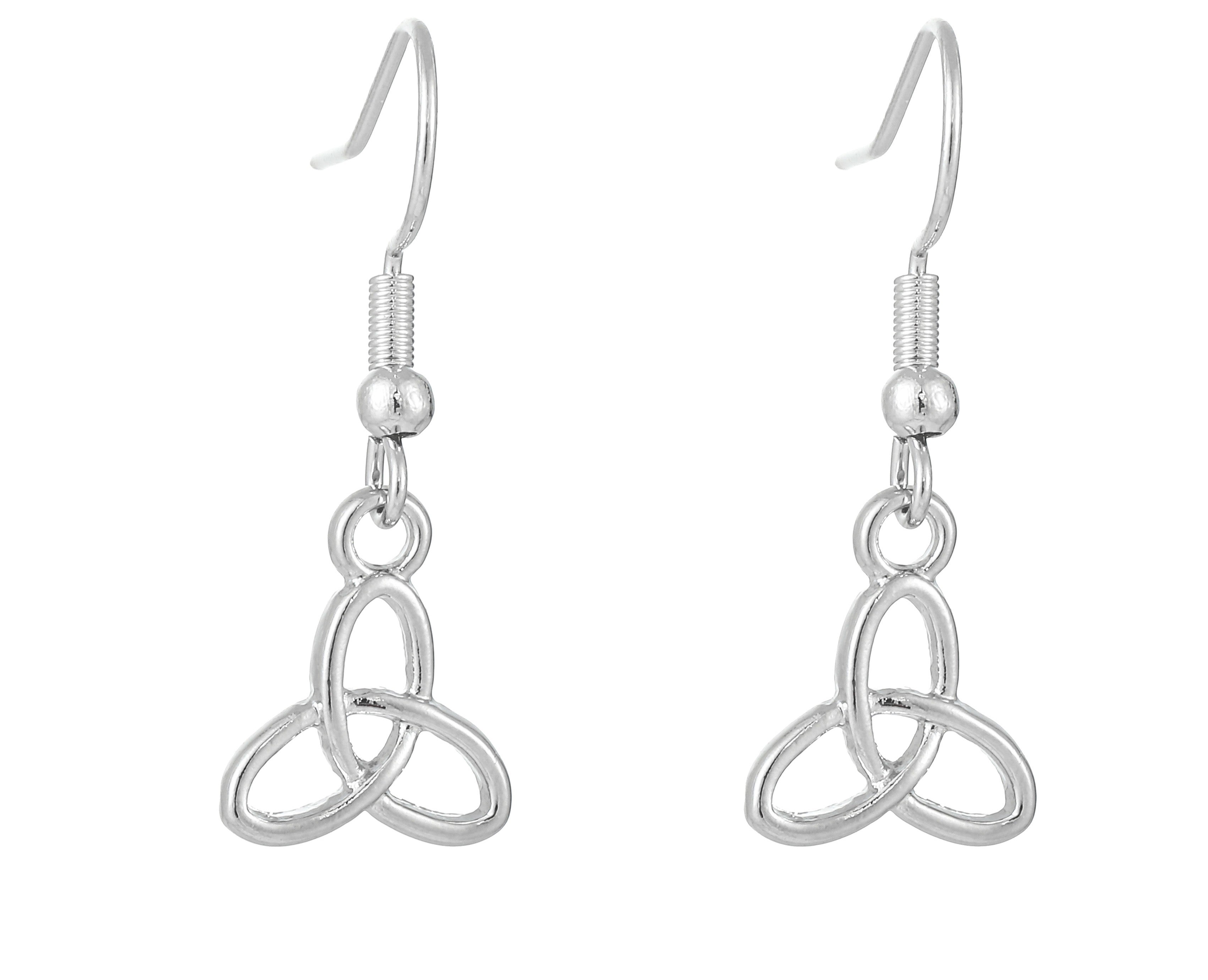 Silver Plated Trinity Knot Earrings