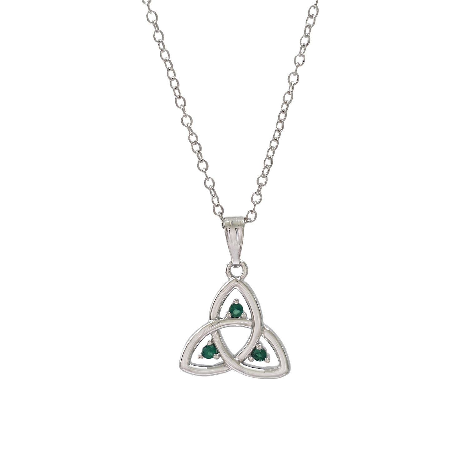 Platinum Stone Trinity Pendant