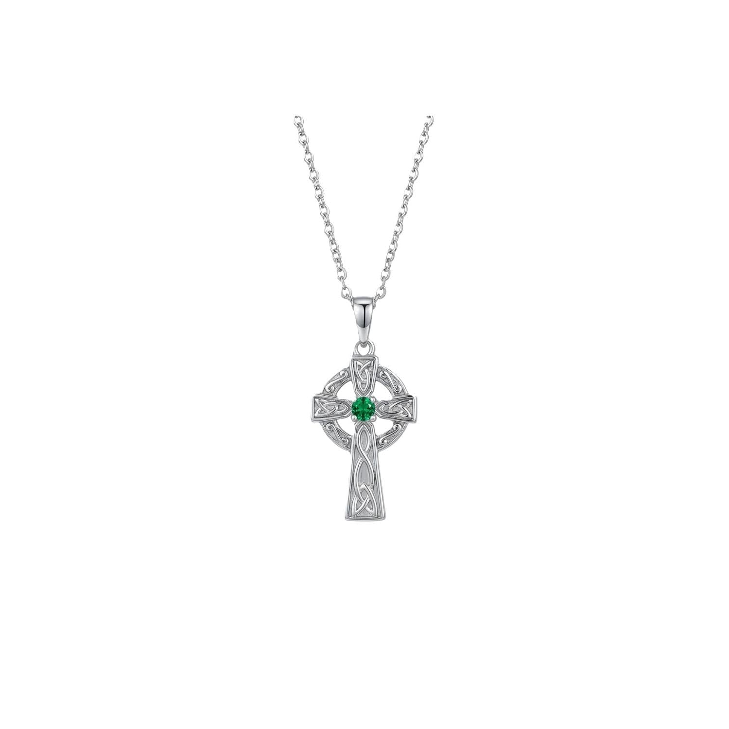 Platinum Celtic Cross Pendant