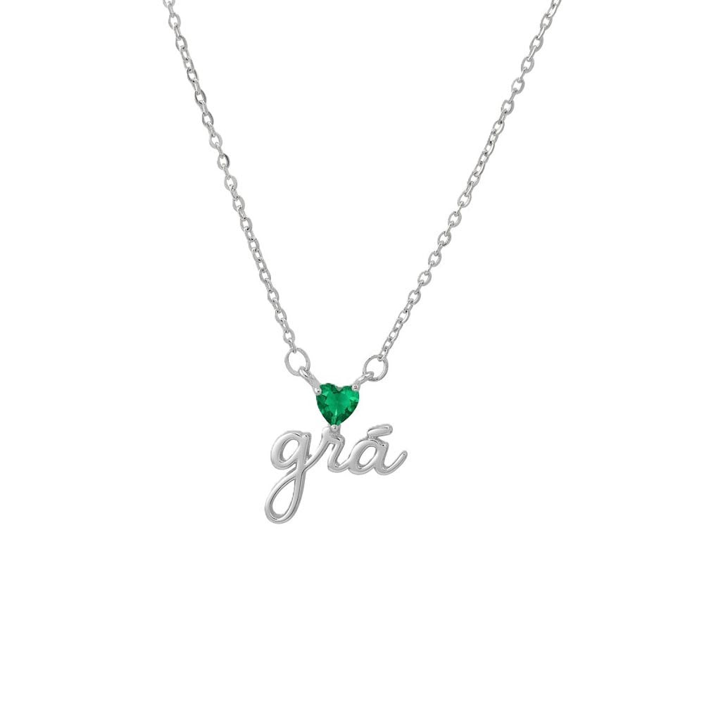 Platinum Grá Writing Pendant