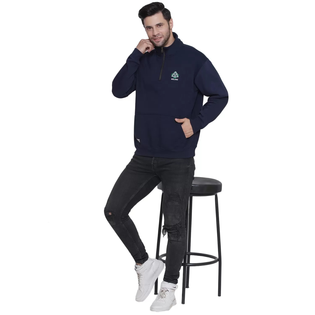Men's Celtic Quarter-zip Sweatshirt Navy 
