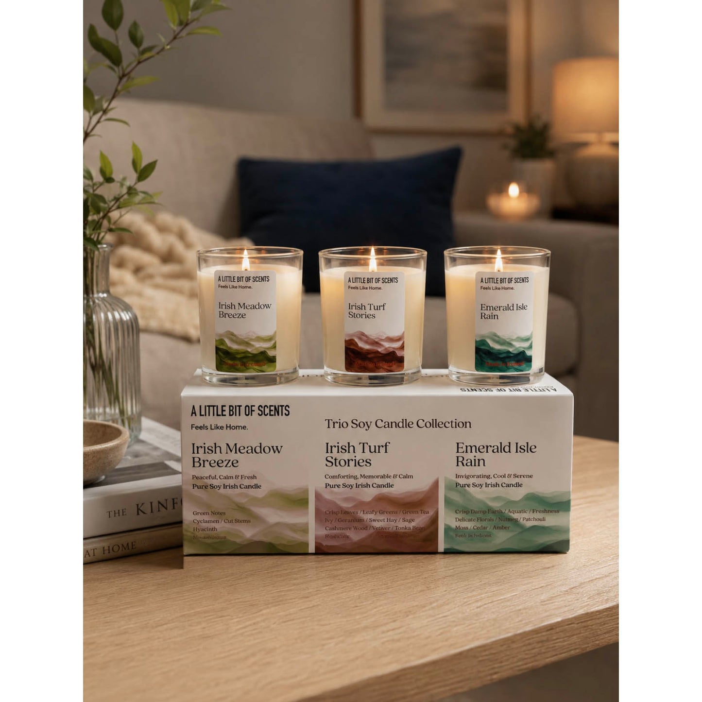 Irish Scented Candle Trio