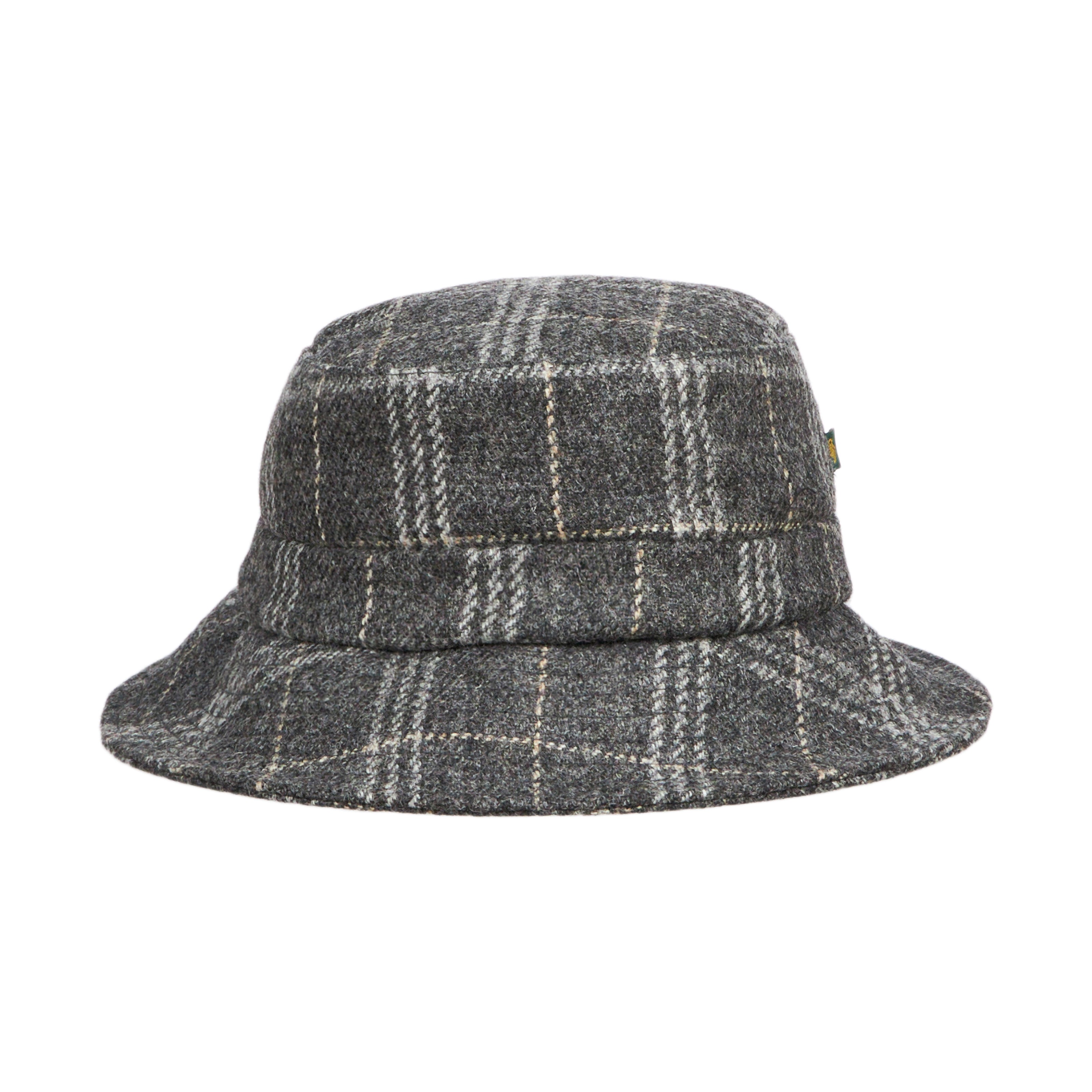 Ladies Tweed Grey Bucket Hat