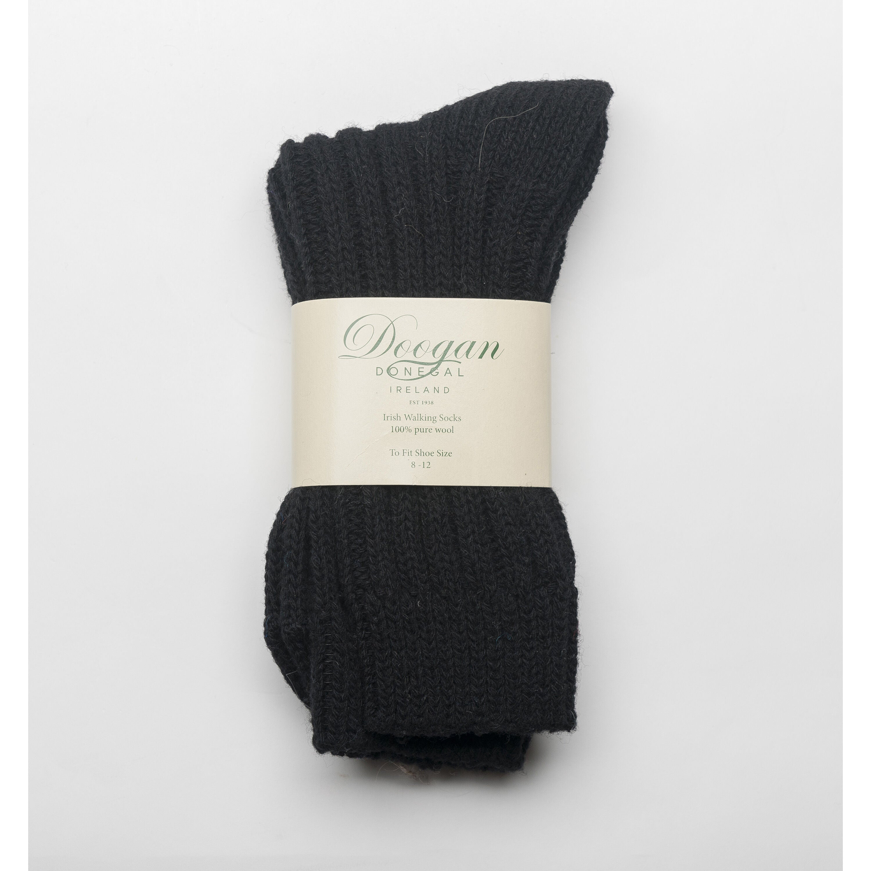 Doogan Donegal Irish Walking Socks Black