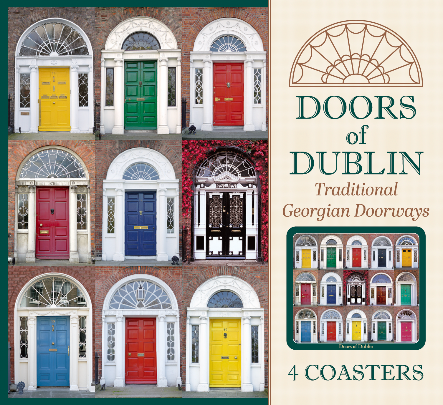 Doors of Dublin Image Table Coasters