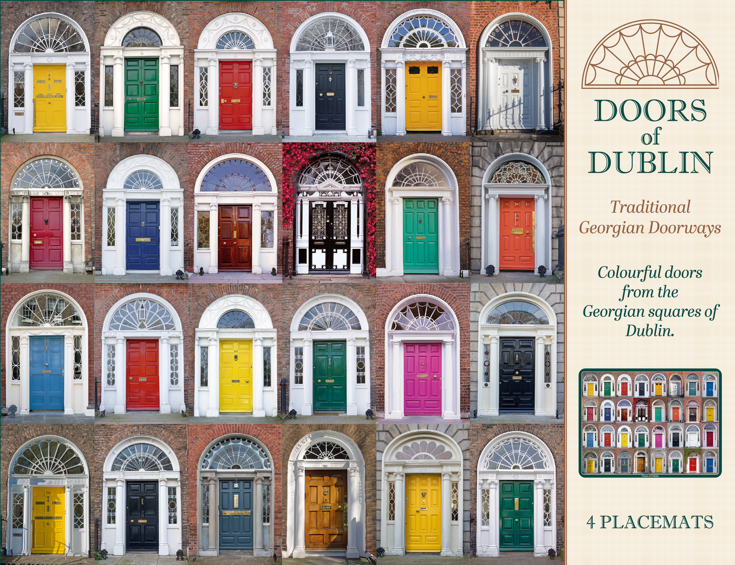 Doors of Dublin Image Table Placemats
