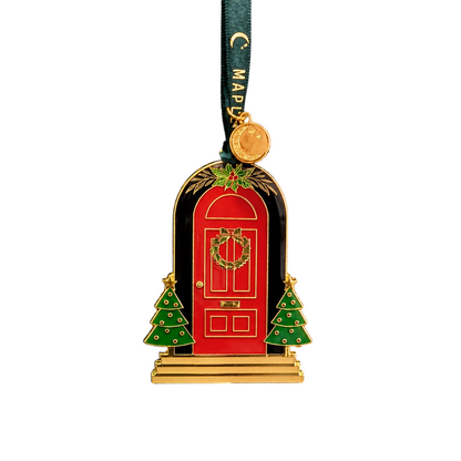 Door Gold Red Christmas Decoration