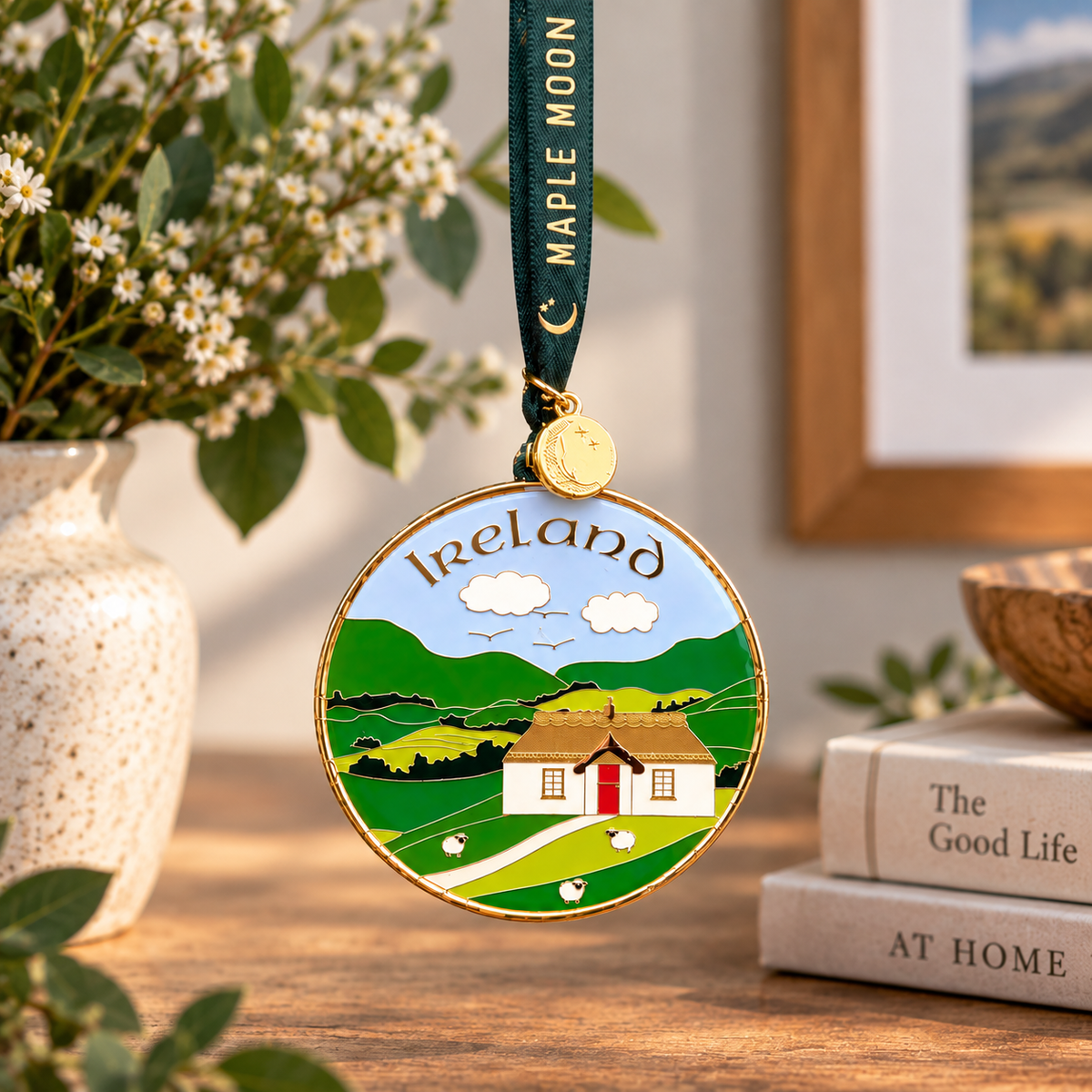 Ireland Cottage Gold Christmas Decoration