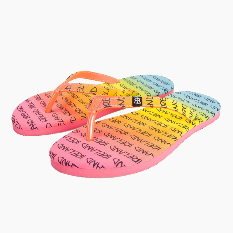 Ireland Gradient Rainbow Flip-Flops 