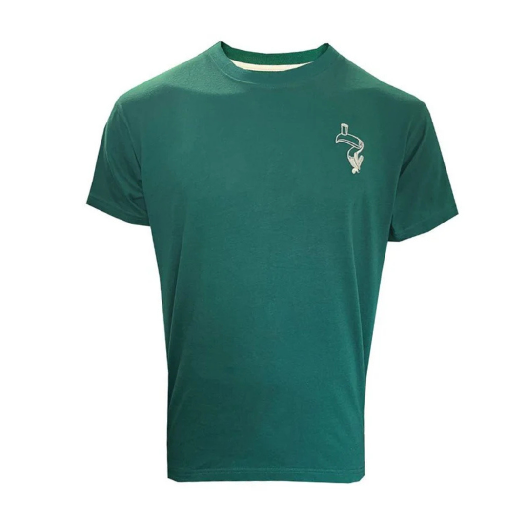 Green Guinness Toucan T shirt with small white logo on the left chest