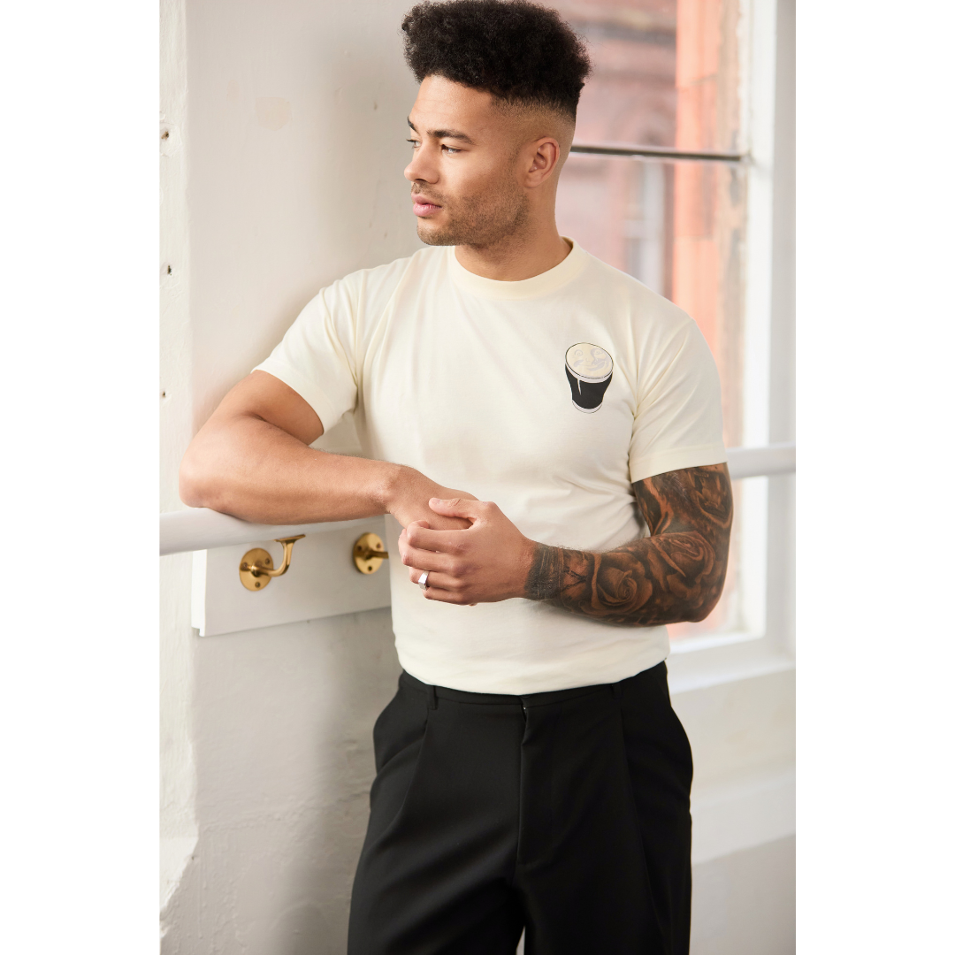 Unisex Guinness Smiling Pint White T-Shirt 