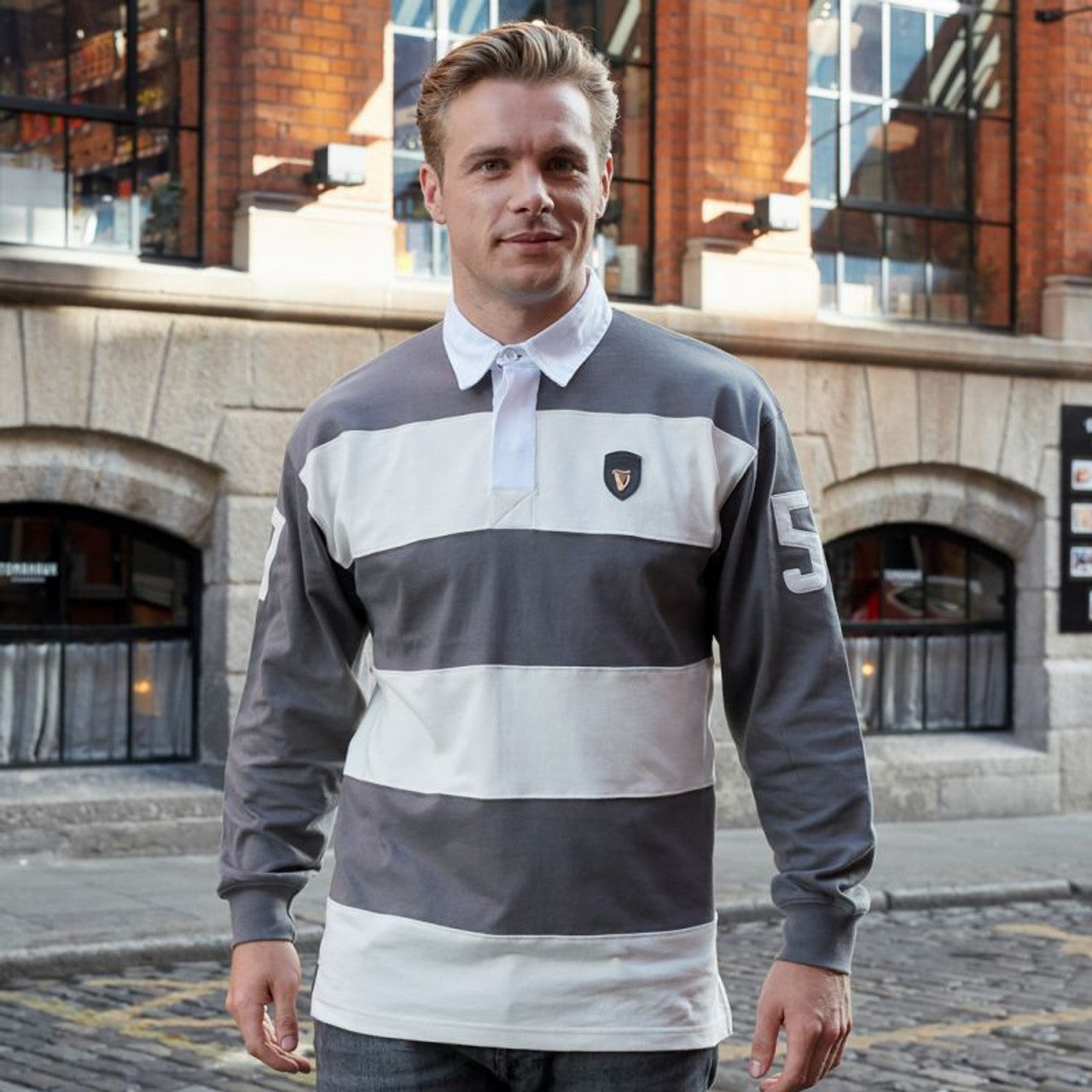 Guinness Meta Harp Long Sleeves Rugby Shirt