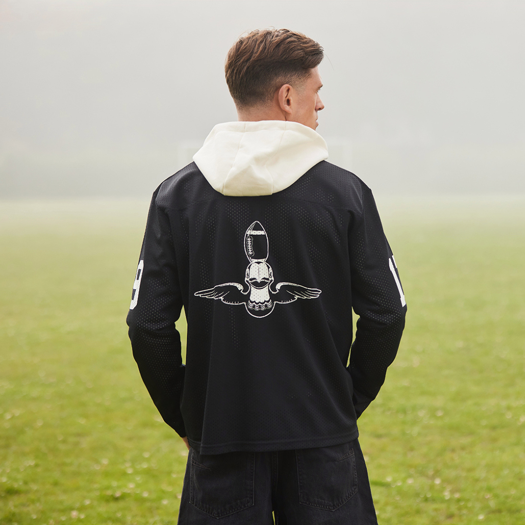 Unisex Guinness Harp Black Mesh Sweatshirt 