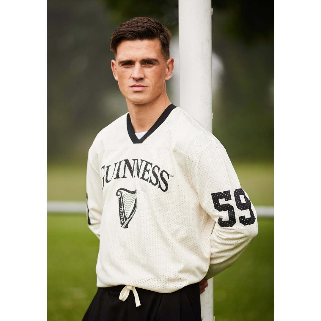 Unisex Guinness Harp Cream Mesh Sweatshirt
